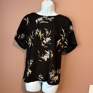 A New Day Black Floral Blouse